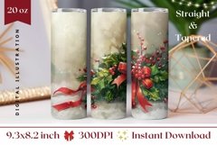 Watercolor Christmas Tumbler, Christmas Sublimation Tumbler Product Image 1