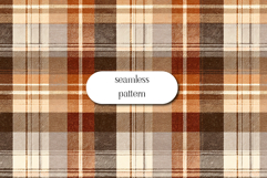 Warm Autumn Plaid Seamless Pattern in Brown &amp; Orange Product Image 1