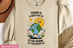 Today is a new day to try again. PNG, Mental Health Subli Product Image 2