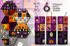 Halloween Squares | 6 Skinny tumbler sublimation designs Product Image 1