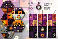 Halloween Squares | 6 Skinny tumbler sublimation designs Product Image 1