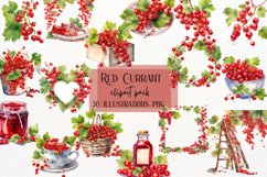 Watercolor Red Currant, Fruits Illustrations Product Image 1