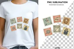 Baseball stamps png design for T-shirts Product Image 1