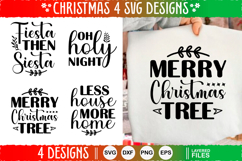 4 Christmas SVG Designs, Christmas SVG Cut file design Product Image 1