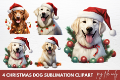 Christmas Dog Sublimation Clipart Product Image 1