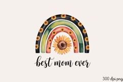 best mom ever PNG, Sunflower Mom Life Sublimation Product Image 2