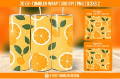 Orange Tumbler Wrap Designs, Sublimation Wrap Product Image 1
