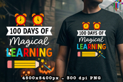 100 Days of Magical Learning School PNG Product Image 2