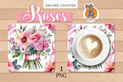 roses, pink, bouquet, hot plate Product Image 1
