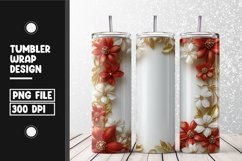 3d flower frame Tumbler Wrap | Sublimation | 20 oz Skinny Product Image 1