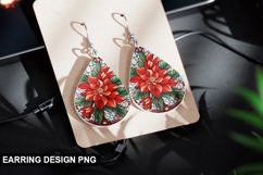 Stained Glass Christmas flowers Earring Design Product Image 1