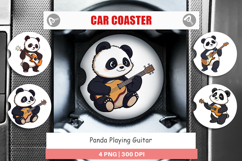 Car Coaster Guitar Panda Product Image 1