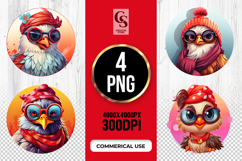 Stylish Bird Clipart Sublimation PNG Product Image 1