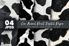 Cow Animal Print Digital Paper Product Image 1