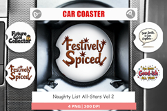 Naughty List Christmas Car Coaster Product Image 1