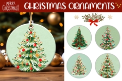 Green Christmas Tree Ornament Designs, Christmas Gift Tags Product Image 1