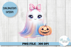 Iridescent Ghost Bow PNG, Set of 4, Cute Ghost Clip Art Product Image 2