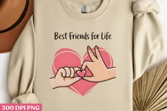 Best Friends for Life PNG, Friendship Sublimation PNG Product Image 2