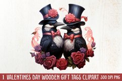 Gothic Valentines Day Clipart, Valentine Skeleton Product Image 1