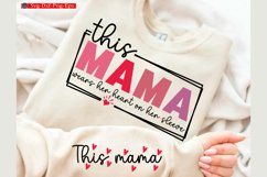 This mama wears her heart on her sleeve Valentine Sleeve SVG Product Image 1