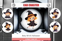Car Coaster Baby Witch Halloween Product Image 1