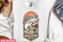 Master baiter PNG, Fishing Quotes Sublimation PNG Product Image 2