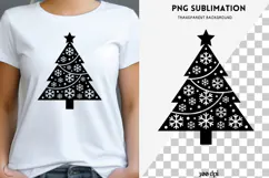 Christmas tree silhouette png design for T-shirts Product Image 1