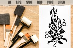Stencil Lilies of the valley SVG Product Image 2