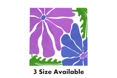 Modern Abstract Floral Block Embroidery Design Product Image 1