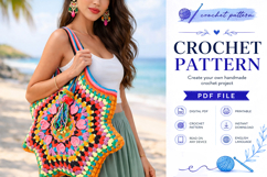 Heart Petal Crochet Tote Bag Pattern PDF Product Image 4