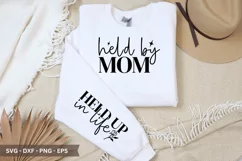 Held by Mom SVG - Mother's Day Sleeve T shirt Design Product Image 1