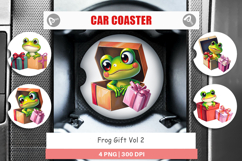 Car Coaster Frog Gift Product Image 1