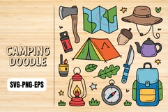 Camping Doodle Illustration Product Image 1
