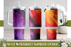 Abstract Art Tumbler Sublimation, Colorful 40 Oz Tumbler Product Image 1
