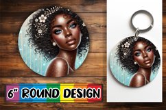 Enchanted Circle Keychain Magic, Afro Girl Product Image 1