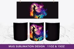 mystical witch mug PNG, Sublimation Mug Full Wrap Product Image 1
