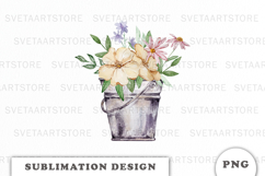 Watercolor Garden sublimation PNG Product Image 1