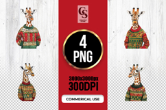 Giraffe In Sweater Clipart Sublimation PNG Product Image 1