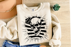 USA Skull Svg Design | Svg Cut Files | Shirt Svg Product Image 2