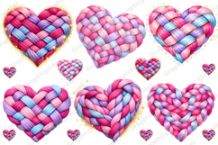Latch Hook Yarn Crochet Valentine Heart PNG, Valentine Heart Product Image 2