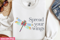 Spread your wings PNG, Positive Dragonfly Sublimation PN Product Image 2