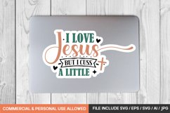 Boho christian Sticker Svg Bundle / 20 sticker designs Product Image 20