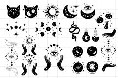 Moon svg bundle, Mystical svg, Celestial svg, Witchy svg Product Image 2