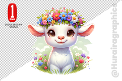 Cute Goat Clipart - PNG File Product Image 1