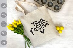 Think Positive SVG Design/ positive Quote SVG Design Product Image 3