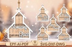Christian Ornament Svg ,Church Wood Ornament Svg Product Image 1