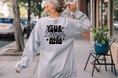 Gildan 18000 Crewneck Mockup, Oversized Mockup Model Mockup Product Image 1