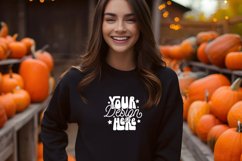 Gildan 18000 Black Mockup, Halloween Gildan 18000 Mockup Product Image 1