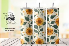 Sunflower pattern tumbler wrap sublimation png Product Image 1