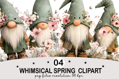 Whimsical Spring Clipart png Whimsical Spring Watercolor png Product Image 1